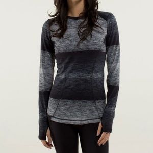 Lululemon Athletica Base Runner Long Sleeve In Universal Stripe